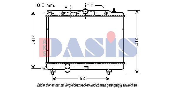 AKS DASIS Радиатор, охлаждение двигателя 370004N